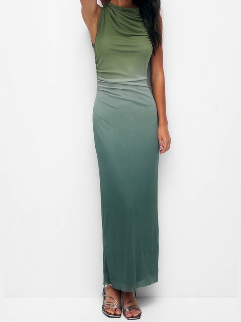 Pull&Bear Olive Green Ombre Maxi Dress